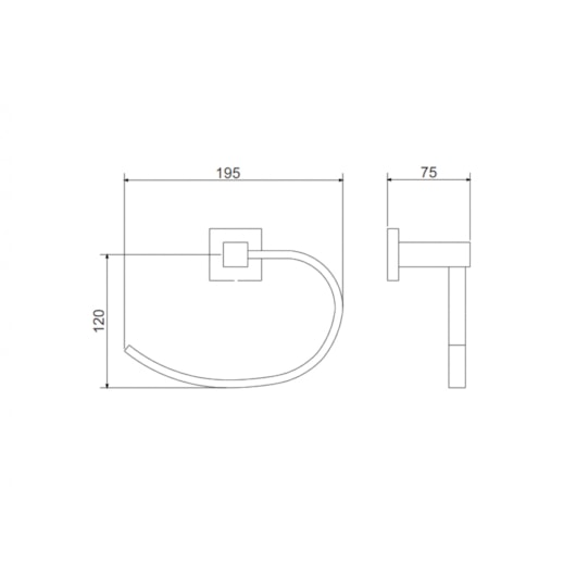 Toalheiro 2070 C 34 Preto Matte Meber - Imagem principal - 131b8718-7a91-4d43-9747-4a82bd68f39d