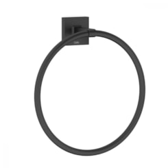 Toalheiro Anel Up Preto Matte Celite