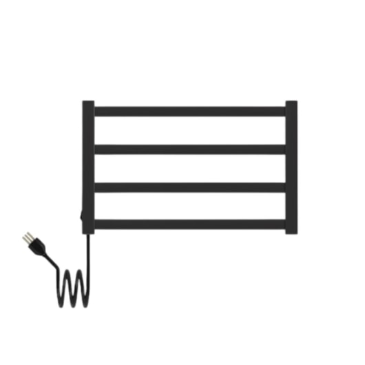 Toalheiro Aquecido Bivolt e Bilateral  Square Preto Fosco Thermo 55W - Imagem principal - 1f535454-f6fd-4163-855f-383d6f211554