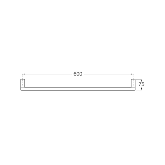 Toalheiro Barra Escala Cromado Roca 60cm - Imagem principal - d95870e9-af46-4138-9d68-24d867b3c05e
