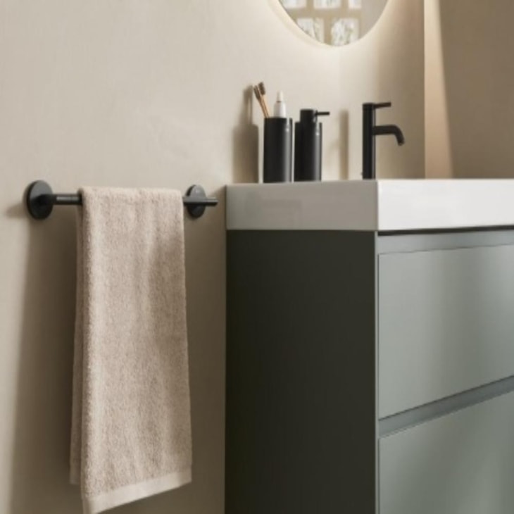 Toalheiro Barra Hotels Black Matte Roca 60cm