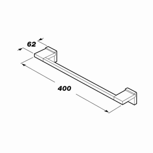 Toalheiro Barra Ritmo Cromado Roca 40cm - Imagem principal - 2763a935-c411-4040-b985-f90131bd650a