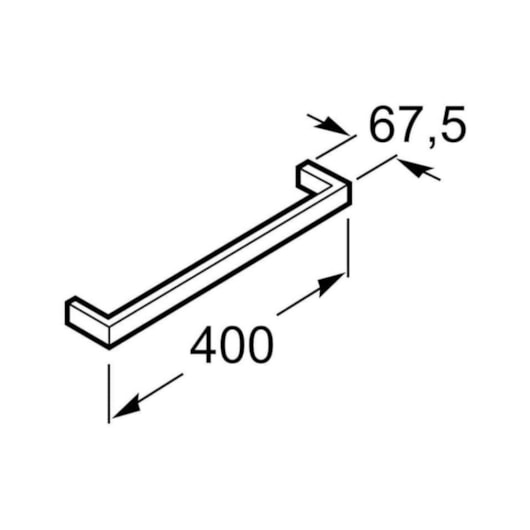 Toalheiro Barra Verso Cromado Roca 40cm - Imagem principal - ea7cff40-11ab-42d4-a6c6-014924b4f6c9