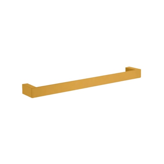 Toalheiro Com Cristal Quadratta Kr565 Gold Matte Kromma 45cm - Imagem principal - 077fe47d-6b30-41b4-a3ef-957ecbb7d3a2