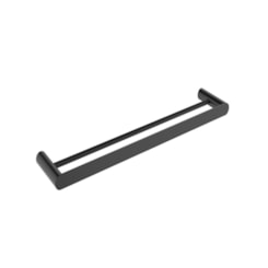 Toalheiro Duplo De Banho Aço 304 Pl Black Matte Lexxa 60cm