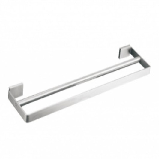 Toalheiro Duplo Em Aço Inox Kr716 Aço Escovado Kromma 50cm - Imagem principal - 485d50b8-db08-4052-bf81-cc6fa40f537d