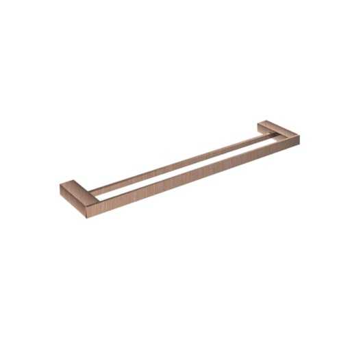 Toalheiro Duplo Kr568 Rosê Gold Escovado Kromma 60cm - Imagem principal - b77ada16-093f-4d0c-a2d0-53ebe1392750