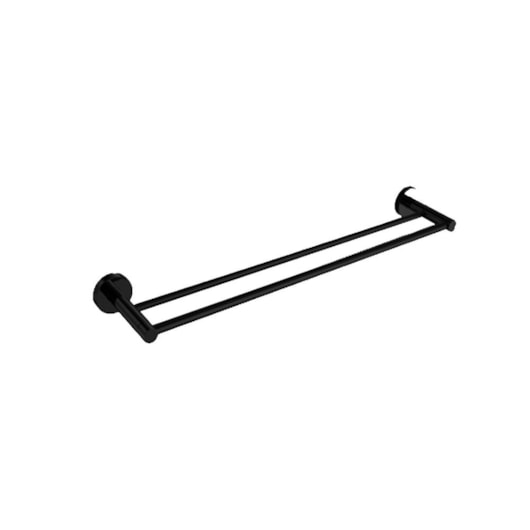 Toalheiro Duplo Kr667 Black Matte Kromma 55cm - Imagem principal - 4fa99dee-80ab-48b5-9428-68f955d4fc49
