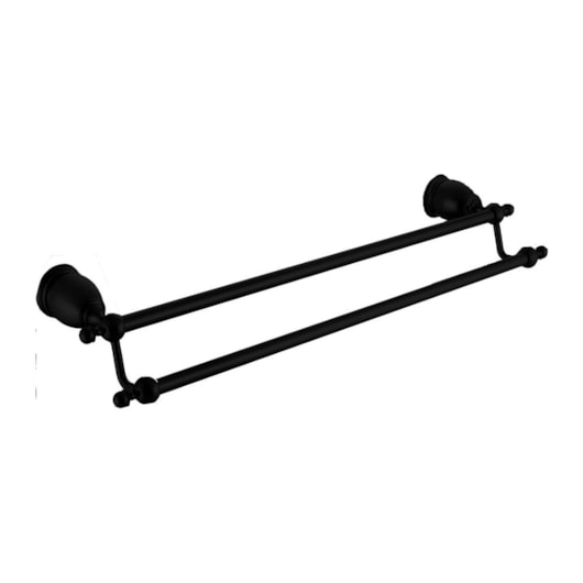 Toalheiro Duplo Rbace1114 Black Matte Rubinettos 60cm - Imagem principal - a56415b2-6186-424d-bf47-0cbed143855e