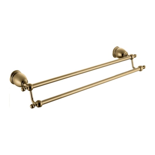 Toalheiro Duplo Rbace1114 Champagne Matte Rubinettos 60cm - Imagem principal - 34303c07-bd6c-4201-aa71-163c58bca8f4