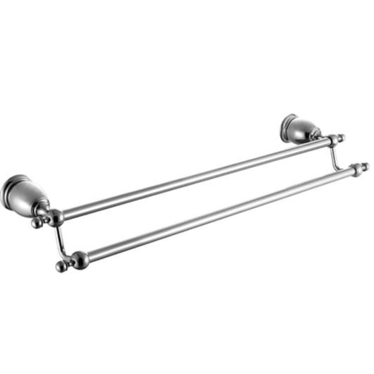 Toalheiro Duplo Rbace1114 Cromado Rubinettos 60cm - Imagem principal - a1950554-8a2e-407f-a565-9c1642655a3a