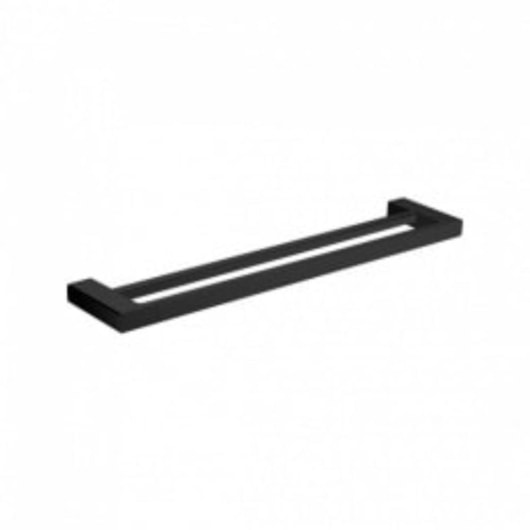 Toalheiro Duplo Rbace20238 Black Matte Rubinettos 55cm - Imagem principal - 19a088b5-447f-4ef9-b50a-e6ced621457b