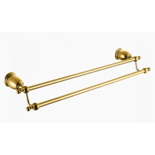 Toalheiro Duplo Rbace7811 Dourado Rubinettos 60cm - Imagem principal - 5c7429c5-1bf3-4739-9609-dd6e31620c80