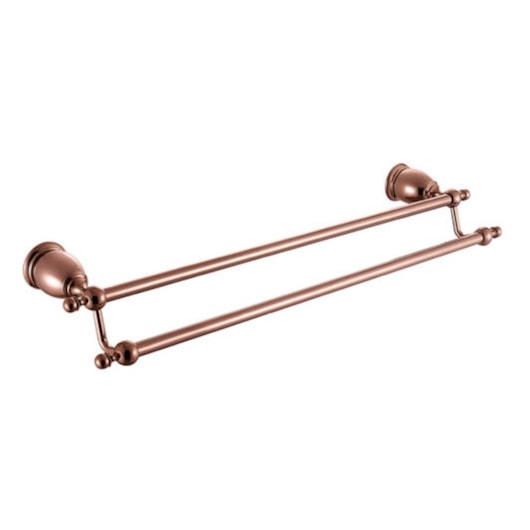 Toalheiro Duplo Rbace8814 Rose Gold Rubinettos 60cm - Imagem principal - 24ca9b62-5e46-4b77-aa26-9682958f9429