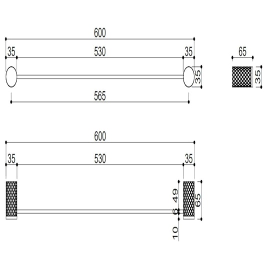 Toalheiro Kr436 Bronze Kromma 60cm - Imagem principal - be40f1e2-a17d-4db4-a8a1-b1fcd5a98aec