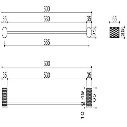 Toalheiro Kr446 Titânio Kromma 60cm - Imagem principal - 674f4ce4-f7bf-4692-a0d1-507caf63c57d