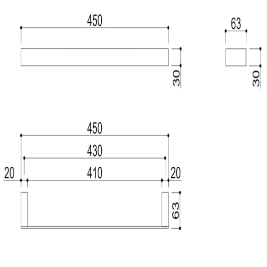 Toalheiro Kr565 Branco Matte Kromma 45cm - Imagem principal - ba74a76a-fba8-4f4e-818a-892f14a0a564