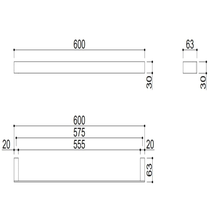 Toalheiro Kr566 Cromado 60cm