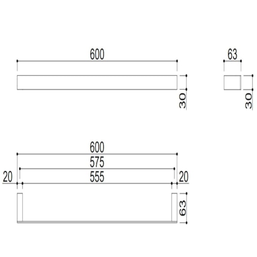 Toalheiro Kr566 Cromado 60cm - Imagem principal - 6134f747-172b-4541-ae5b-b88b3606f353