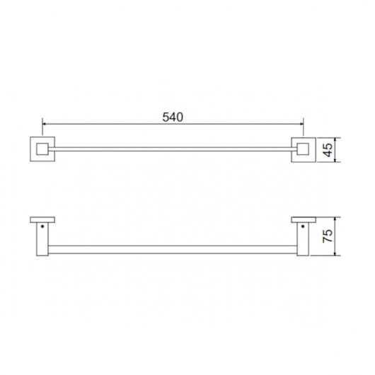 Toalheiro Linear 2030 C 34 Preto Matte Meber - Imagem principal - 3d53b601-642b-48d9-8698-0c3af46781a3