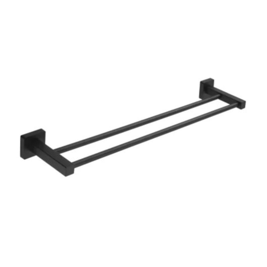 Toalheiro Linear Duplo 2039 C65 Preto Matte Meber - Imagem principal - 98a218de-3ebb-4198-815a-9b895f2f8529