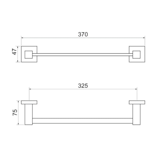 Toalheiro Linear Simples C 34 Preto Matte Meber - Imagem principal - 22191c3a-e34b-4ef0-ad5a-af0f58f4037f