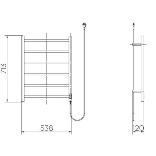 Toalheiro Térmico Cozy Square Quadrado 127v Inox Polido Docol - Imagem principal - 7ce5a06b-4edf-48b6-8151-1afdf495a357