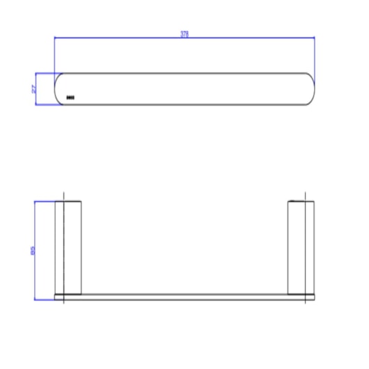 Toalheiro Versa Black Matte Deca 30cm - Imagem principal - 531e70c1-096a-462d-99ad-af64fe01a285