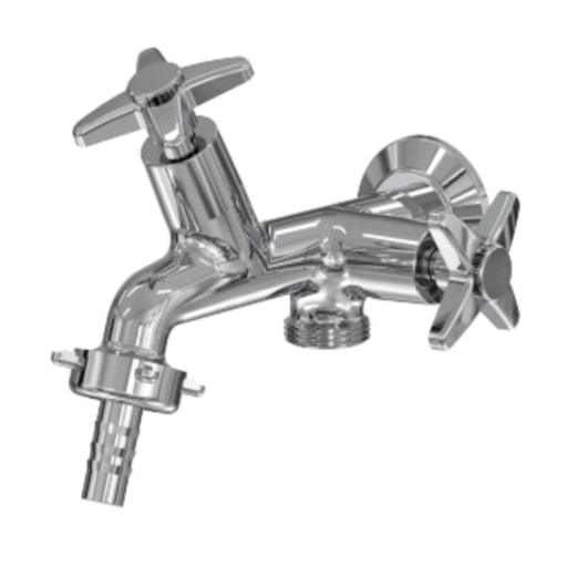 Torneira Com Saída Para Máquina De Lavar C-23 Cromado Fani - Imagem principal - 329062a7-02f5-43a9-98ba-e93c68a49955