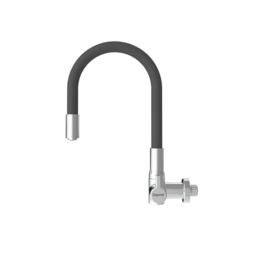 Torneira Cozinha de Parede Motion Metalizada e Cinza Zagonel - Imagem principal - d8f5f43b-0b20-4011-849d-1c4adc6626e4