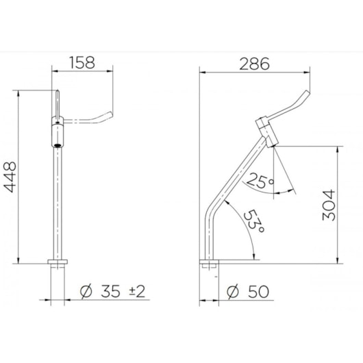 Torneira De Acessibilidade De Mesa Para Lavatório Com Alavanca Bica Alta Benefit Cromado Docol - Imagem principal - 1de565a5-1c62-4411-bc35-0649f7c0e5fc