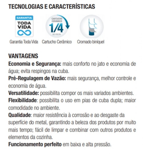 Torneira De Acessibilidade De Mesa Para Lavatório Com Alavanca Bica Alta Benefit Cromado Docol - Imagem principal - fe6e5eb5-7084-469a-a25a-b6e7112944c0