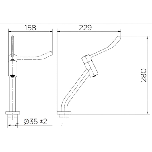 Torneira De Acessibilidade Para Lavatório De Mesa Com Alavanca Benefit Grafite Escovado Docol - Imagem principal - 8f327f3a-d771-4f00-ae61-2a8ee09a77a6