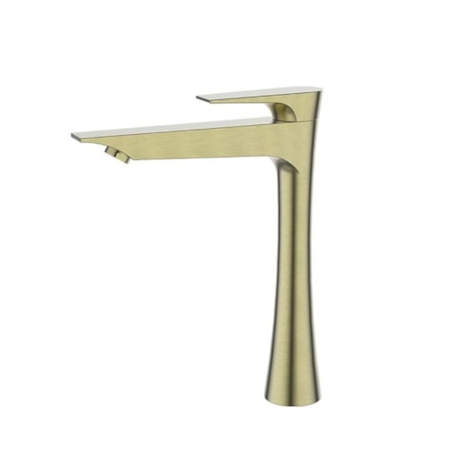 Torneira De Bica Alta Água Fria Anglo Ouro Escovado Lexxa - Imagem principal - 6aac0eb2-e060-4ca9-9c00-c158b3056caf