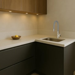 Torneira de Cozinha Bancada Metalizada Motion Cinza Zagonel