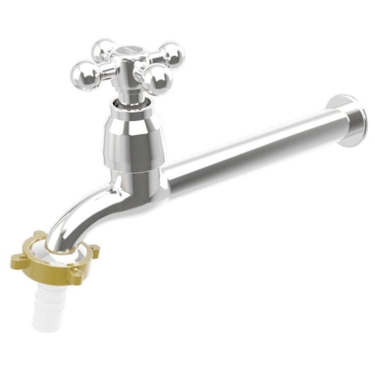 Torneira De Cozinha De Parede Com Bico C33 Cromada Romar 18cm DN15 - DN20 - Imagem principal - c876d3df-0ecf-440d-9574-7ab4eb85c0a6