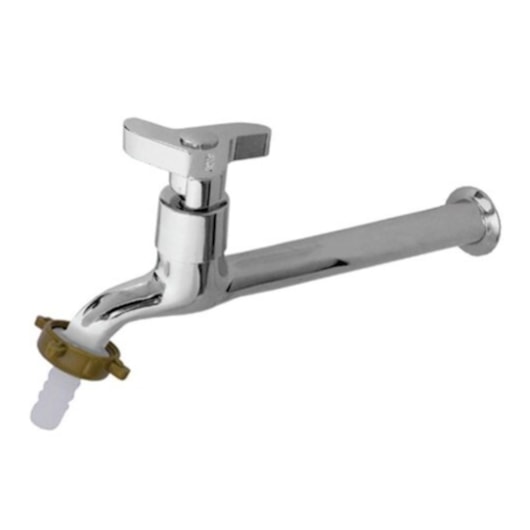 Torneira de Cozinha de Parede com Bico Wind Cromada Romar 18cm DN15 - DN20 - Imagem principal - 06e3de0e-bc9a-49a4-951c-fd66fa5c8534