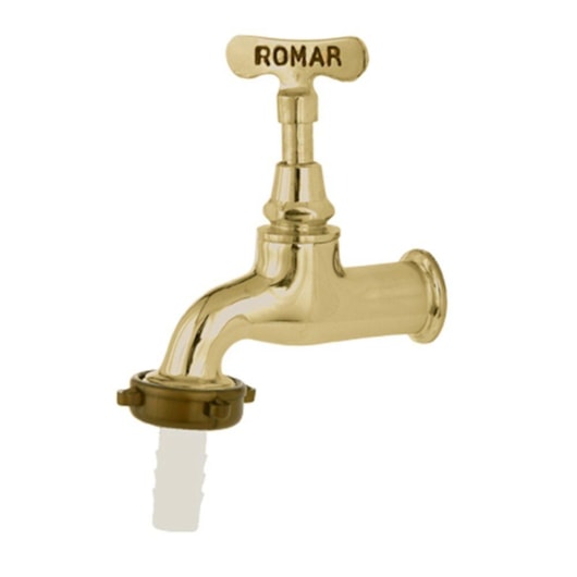 Torneira de Jardim com Chaveta Amarela com Adaptador Romar DN15 - DN20 - Imagem principal - 37aab5f6-5d7d-4352-bea1-11c686fde4df