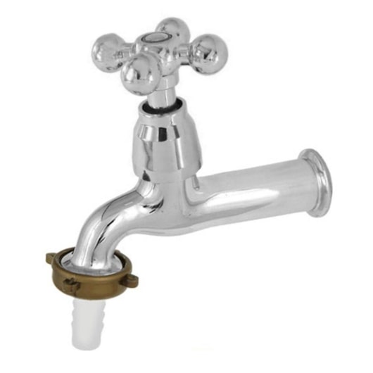 Torneira De Jardim De Parede C33 Luny Cromada Longa Romar DN15 - DN20 - Imagem principal - a19e93af-14b4-403c-9448-ea5a742b53c3