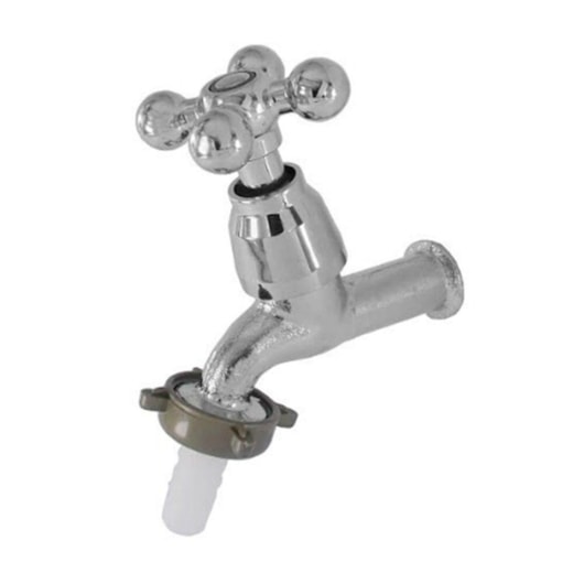 Torneira De Jardim De Parede C33 Luny Cromada Rústica Curta Romar DN15 - DN20 - Imagem principal - 9f2a3d48-a2c9-4638-9d8a-29da5110d7f3