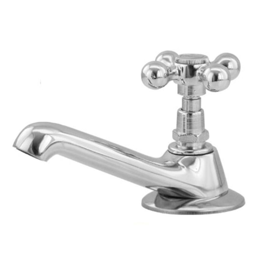 Torneira De Lavatório De Mesa Bica Baixa Simples C33 Luny Cromada Romar DN15 - Imagem principal - 0fee9a84-65c8-4998-a552-775429617a25