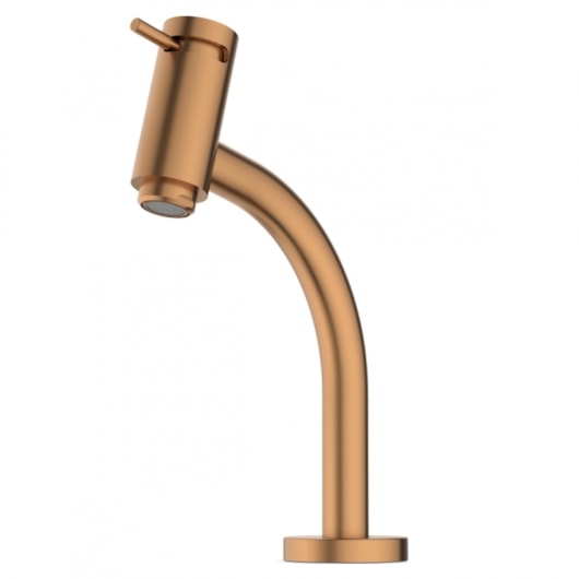Torneira De Mesa Para Banheiro Bica Baixa Basic Rose Gold Matte Roca - Imagem principal - 05ca848f-07f1-4a59-aa89-32ac4c2e948e