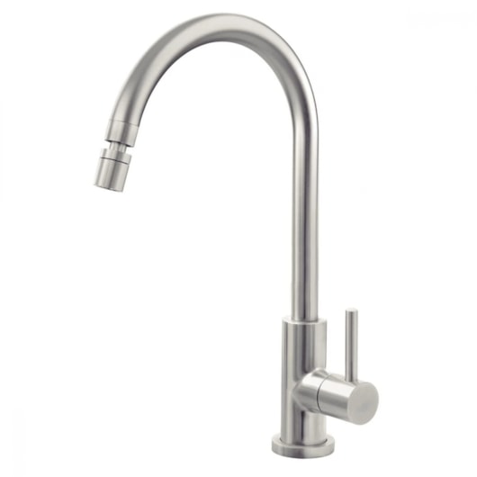 Torneira De Mesa Para Cozinha Bica Alta Escovado Arko Cromado Tramontina - Imagem principal - 5c2f5a44-ec2f-4742-966b-2521270abb40