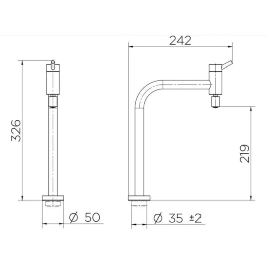 Torneira De Mesa Para Cozinha Bica Móvel 90° Cromado Lóggica Docol - Imagem principal - f8f50655-8ba6-4df8-9104-a2054e263162