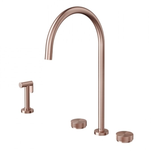Torneira De Mesa Para Cozinha C/ Ducha Lateral Mix&match Cobre Escovado Docol - Imagem principal - 7a877577-69f6-4133-b028-12e64649ff0b