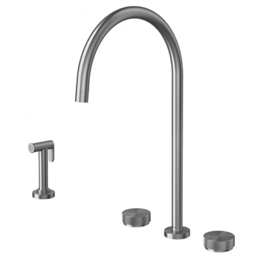 Torneira De Mesa Para Cozinha C/ Ducha Lateral Mix&match Grafite Escovado Docol - Imagem principal - a2a997bc-396a-4fe5-97e6-cb8392250ac4