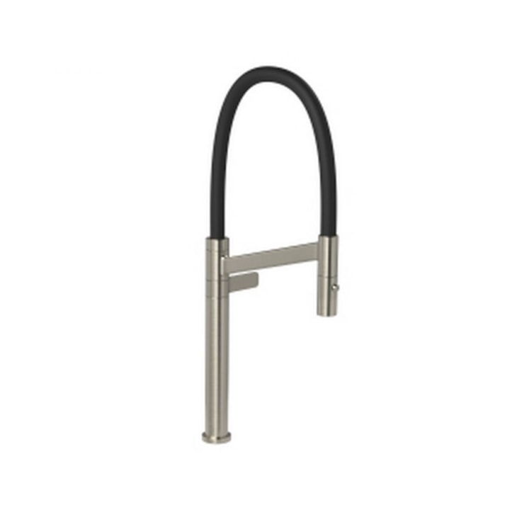 Torneira De Mesa Para Cozinha Em  Inox E Bica Preta Deca 1189