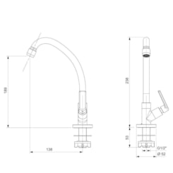 Torneira De Mesa Para Cozinha Smart-N Cromado Celite