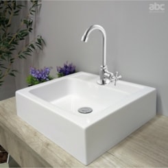 Torneira De Mesa Para Lavatório Bica Alta 1190 C24 1/4 Volta Tetra Cromado Meber