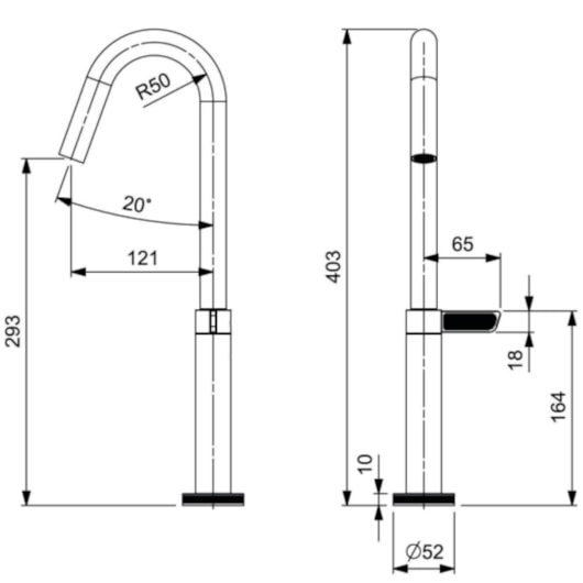 Torneira De Mesa Para Lavatório  Bica Alta Logic Preto Mate Roca - Imagem principal - 0ada89f0-c981-4f39-a900-f64926d9e28a